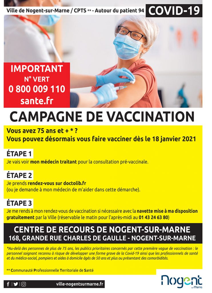 Covid Lancement De La Campagne De Vaccination Nogent Ville De Nogent Sur Marne
