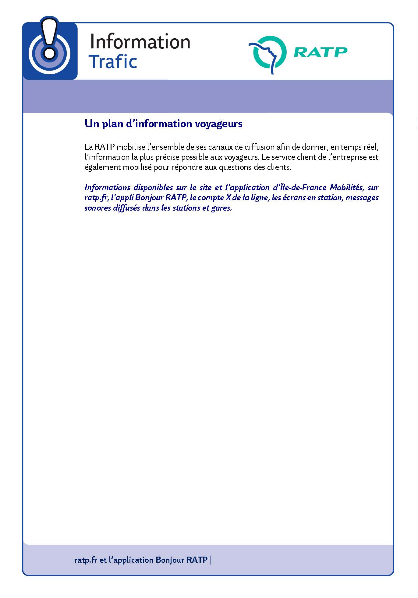 La RATP annonce un trafic perturbé sur l’ensemble de son réseau ce ...